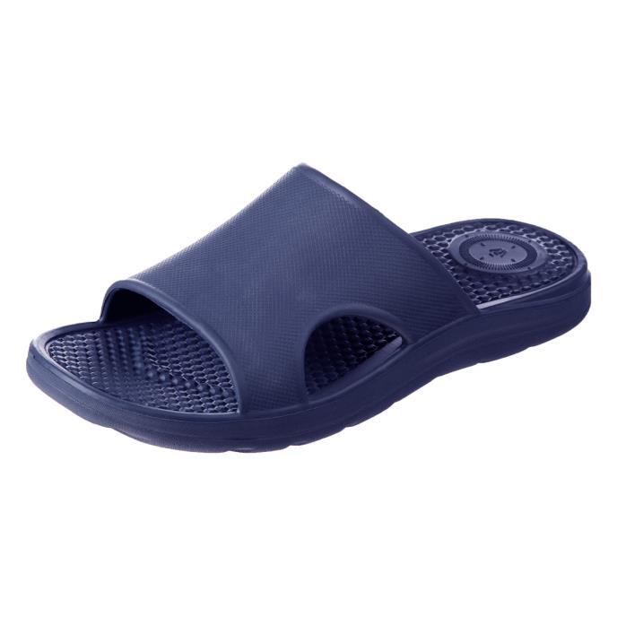totes® SOLBOUNCE Mens Vented Slide Navy Extra Image 2